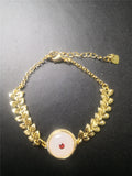 Natural Jade Wheat Ear Leaf Bracelet Charms Bracelet for Women