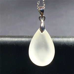 Moonstone Pendant Necklace Water Drop Crystal Jewelry AAAAA