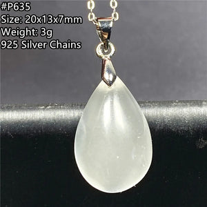 Moonstone Pendant Necklace Water Drop Crystal Jewelry AAAAA