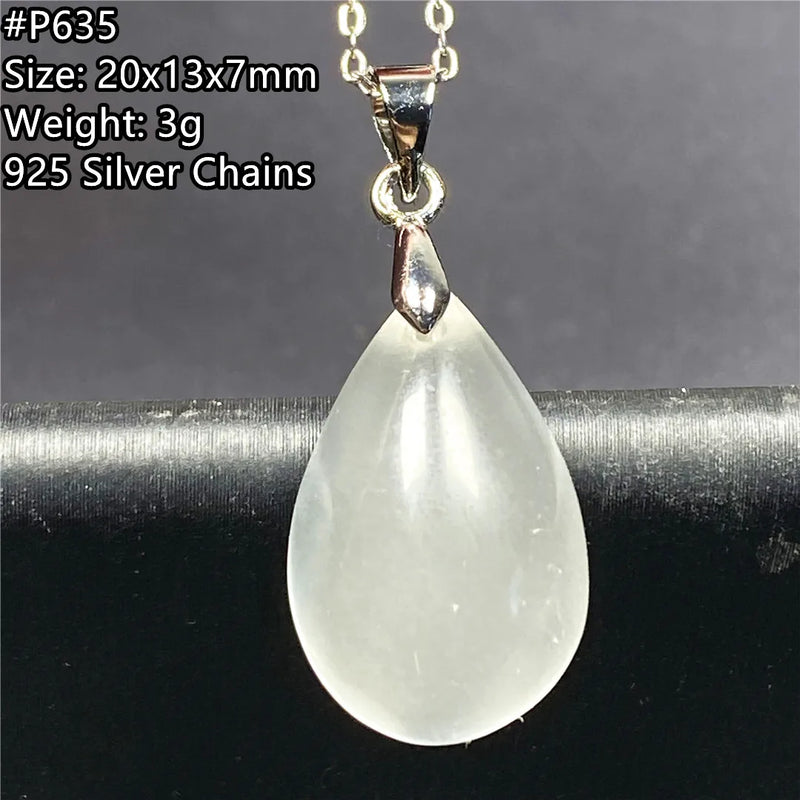 Moonstone Pendant Necklace Water Drop Crystal Jewelry AAAAA