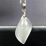 Moonstone Pendant Necklace Natural Light Crystal Silver Jewelry