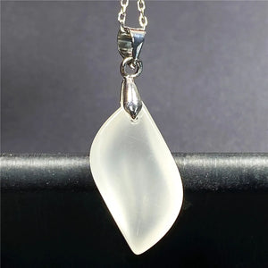 Moonstone Pendant Necklace Natural Light Crystal Silver Jewelry
