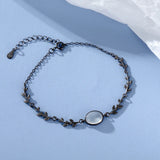 Moonstone Aquamarine 925 Sterling Silver Bracelet for Women
