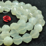 Natural Moonstone Diamond Cut Loose Beads
