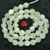 Natural Moonstone Diamond Cut Loose Beads