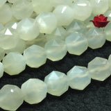Natural Moonstone Diamond Cut Loose Beads
