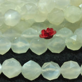 Natural Moonstone Diamond Cut Loose Beads