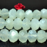 Natural Moonstone Faceted Rondelle Beads Loose Gemstones