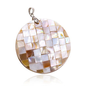 Mother of Pearl Abalone Shell Necklace Pendant Jewelry