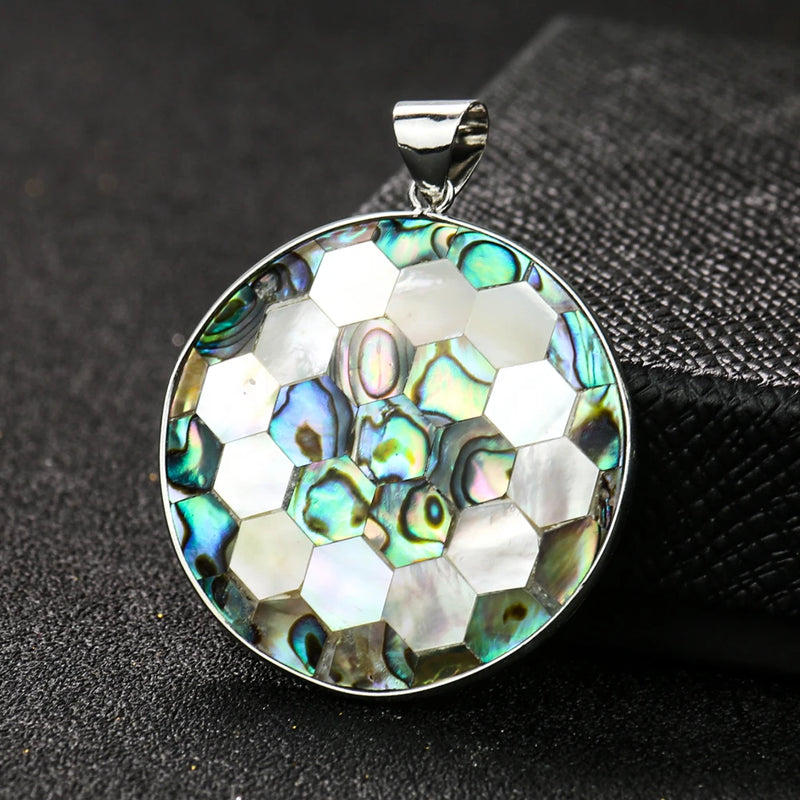 Mother of Pearl Abalone Shell Necklace Pendant Jewelry