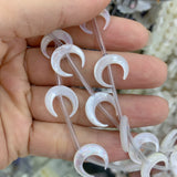 Mother of Pearl Shell Moon Beads for Jewelry Making DIY Bracelet Necklace