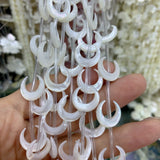 Mother of Pearl Shell Moon Beads for Jewelry Making DIY Bracelet Necklace
