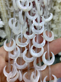 Mother of Pearl Shell Moon Beads for Jewelry Making DIY Bracelet Necklace
