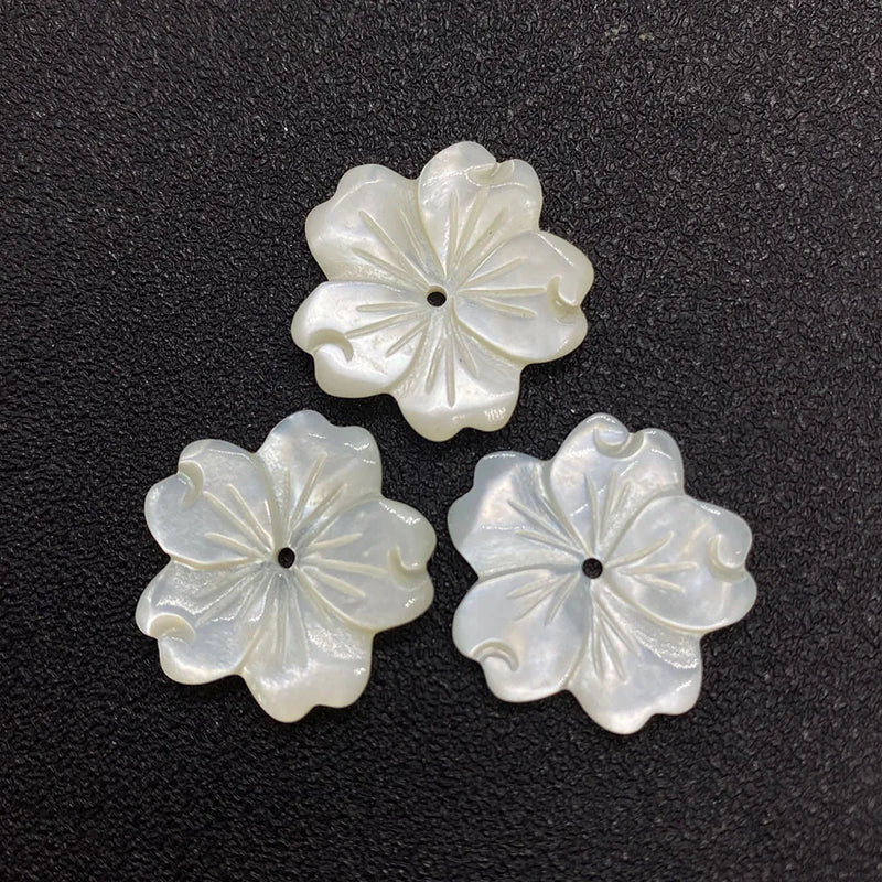 Natural Pearl Beads Shell Flower Loose Bead Jewelry Making