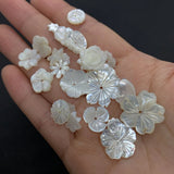 Natural Pearl Beads Shell Flower Loose Bead Jewelry Making
