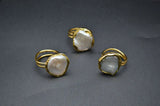 Pearl Plating Circle Metal Rings Party Jewelry