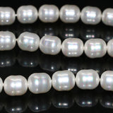 Natural Pearl Shell Irregular Barrel Rice Loose Beads 12*15mm