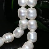 Natural Pearl Shell Irregular Barrel Rice Loose Beads 12*15mm