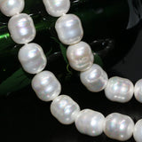 Natural Pearl Shell Irregular Barrel Rice Loose Beads 12*15mm