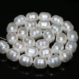 Natural Pearl Shell Irregular Barrel Rice Loose Beads 12*15mm