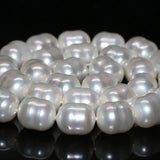 Natural Pearl Shell Irregular Barrel Rice Loose Beads 12*15mm
