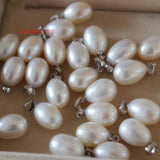 Pink Purple Freshwater Pearl Drop Pendant 925 Silver Necklace