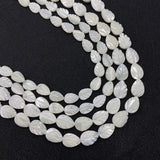 Natural Polished Shell Beads Drop Shape Leaf Charm Necklace Earrings