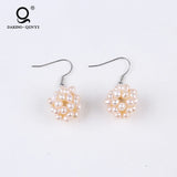 Potato Shape Freshwater Pearl Eardrop Earrings