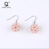Potato Shape Freshwater Pearl Eardrop Earrings