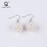 Potato Shape Freshwater Pearl Eardrop Earrings