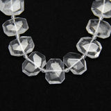 Natural Quartz Faceted Slab Loose Beads Pendants Cut Slice Beads Charms Necklace