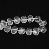Natural Quartz Faceted Slab Loose Beads Pendants Cut Slice Beads Charms Necklace