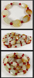 Natural Red Hetian Jade Bracelet Hand Carved Jewelry