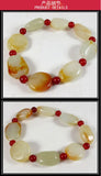 Natural Red Hetian Jade Bracelet Hand Carved Jewelry