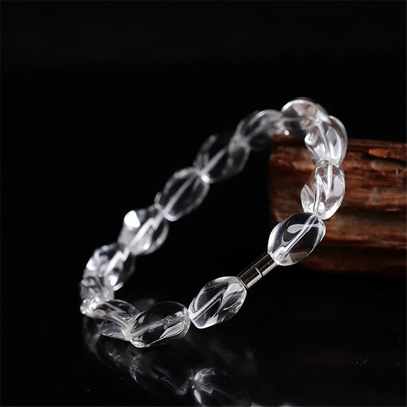 Rock Crystal Bracelet Jewelry For Women Lady Men Love Reiki Gift