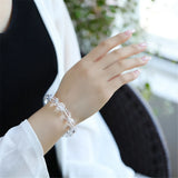 Rock Crystal Bracelet Jewelry For Women Lady Men Love Reiki Gift