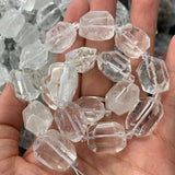 Rock Quartz Beads 15'' Faceted Irregular DIY Beads Jewelry Making Gift