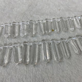 Rock Quartz Beads 15'' Sticks Crystal Point DIY Loose Beads For Jewelry Making