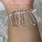 Rock Quartz Beads 15'' Sticks Crystal Point DIY Loose Beads For Jewelry Making