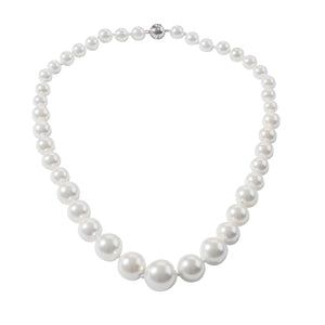 Mother of Pearl Beaded Necklace Chocker Wedding Chain Pearl Jewelry for Women