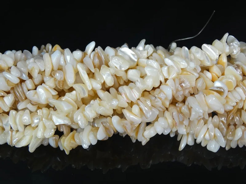 Natural Sea Shell Gems 5-8mm Chip Beads 35'' 5 Strands/Pack