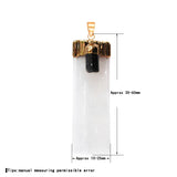 Selenite With Tourmaline Rough Gypsum Stone Pendant Necklace