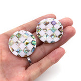 Abalone Shell Round Pendant Mother of Pearl Charm Women's Necklace