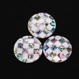 Abalone Shell Round Pendant Mother of Pearl Charm Women's Necklace
