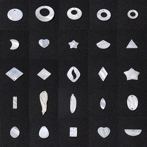 Natural Shell Beads Mother Of Pearl Bead Flat Oval Star Round Beads