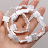 Natural Shell Beads Square Shape Pearl Beads DIY Jewelry Making