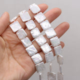 Natural Shell Beads Square Shape Pearl Beads DIY Jewelry Making