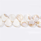 Mother of Pearl Shell Beads Water Drop Shape for DIY Jewelry Making