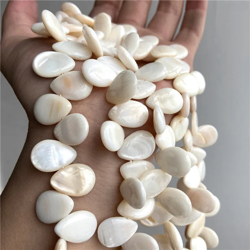 Mother of Pearl Shell Beads Water Drop Shape for DIY Jewelry Making