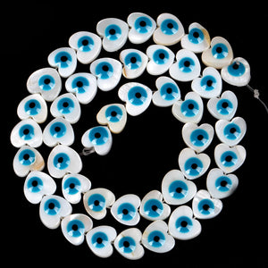 Shell Evil Eye Beads for DIY Jewelry Making